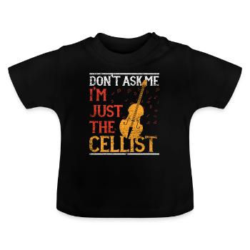 Orchestre de violoncelle - T-shirt bio col rond Bébé - noir - Devant