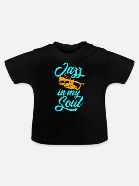Jazz Musik - Baby Bio-T-Shirt mit Rundhals - Schwarz