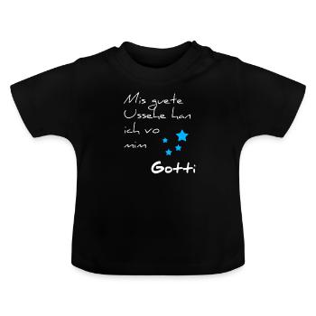 Schweizer Gotti Geburt Schwanger Geschenk Eltern - Baby Bio-T-Shirt mit Rundhals - Schwarz - Vorne