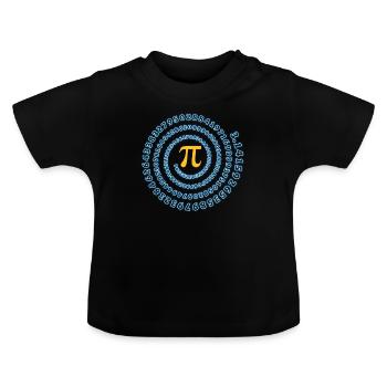 cadeau de maths de symbole de pi - T-shirt bio col rond Bébé - noir - Devant
