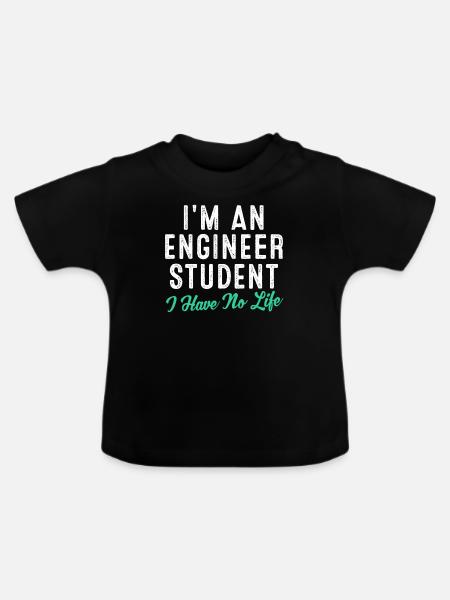 Ingenieur - Baby Bio-T-Shirt mit Rundhals - Schwarz