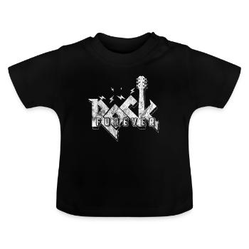 Rock guitar music - Baby Organic T-Shirt with Round Neck - black - Front