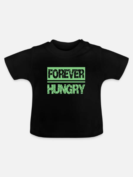 Hunger - Baby Bio-T-Shirt mit Rundhals - Schwarz