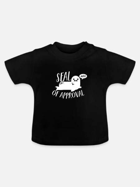 Seal of Approval - Baby Bio-T-Shirt mit Rundhals - Schwarz