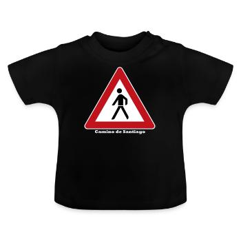 Camino de Santiago - T-shirt bio col rond Bébé - noir - Devant