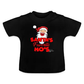 Noël Noël Noël Noël Noël - T-shirt bio col rond Bébé - noir - Devant