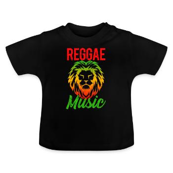 Musique reggae - T-shirt bio col rond Bébé - noir - Devant