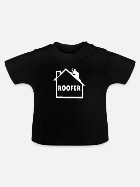 Dachdecker - Baby Bio-T-Shirt mit Rundhals - Schwarz