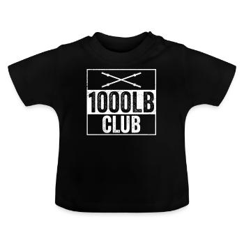T-Shirt für 1000LB-Clubmitglieder für Powerlifters Gym - Baby Bio-T-Shirt mit Rundhals - Schwarz - Vorne