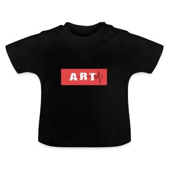 Kunst - Baby Bio-T-Shirt mit Rundhals - Schwarz - Vorne