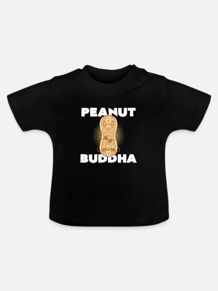 Erdnussbutter - Baby Bio-T-Shirt mit Rundhals - Schwarz