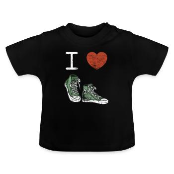 I Love Chaussures - T-shirt bio col rond Bébé - noir - Devant