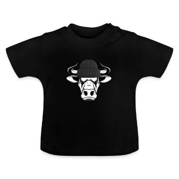 Bulle - Baby Bio-T-Shirt mit Rundhals - Schwarz - Vorne