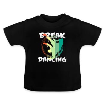 Breakdance - Baby Bio-T-Shirt mit Rundhals - Schwarz - Vorne