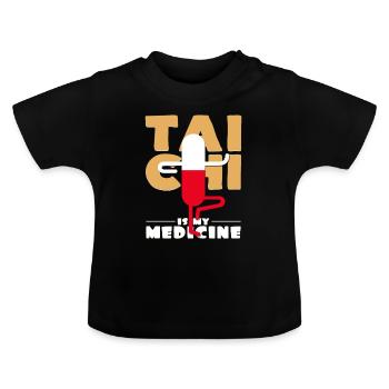 Tai Chi - Baby Bio-T-Shirt mit Rundhals - Schwarz - Vorne