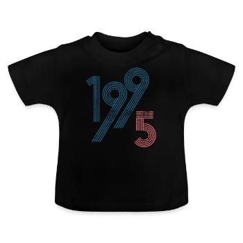 1995 - Baby Bio-T-Shirt mit Rundhals - Schwarz - Vorne