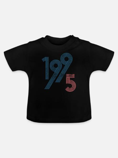 1995 - Baby Bio-T-Shirt mit Rundhals - Schwarz