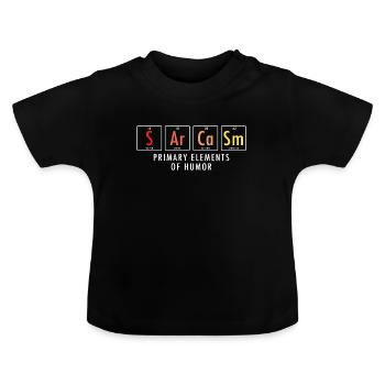Sarkasmus - Baby Bio-T-Shirt mit Rundhals - Schwarz - Vorne