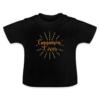 Cinnamon gift spice Christmas - Baby Organic T-Shirt with Round Neck - black - Front