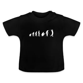 jouer au golf - T-shirt bio col rond Bébé - noir - Devant