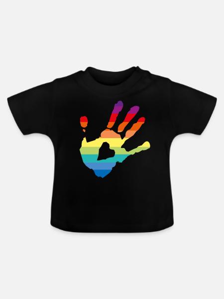 pride - pace - Baby Bio-T-Shirt mit Rundhals - Schwarz