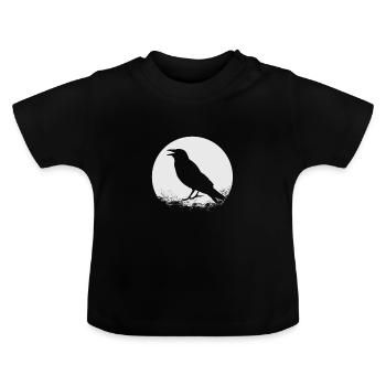 Oiseau cadeau Crow - T-shirt bio col rond Bébé - noir - Devant