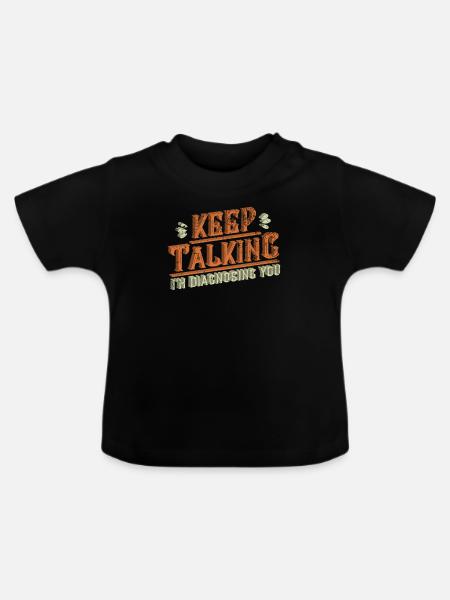 Psychiater Therapeut - Baby Bio-T-Shirt mit Rundhals - Schwarz