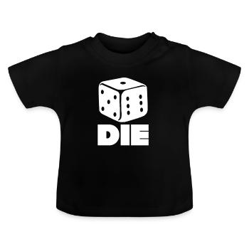 Dice Dice Gift Games - Baby Organic T-Shirt with Round Neck - black - Front