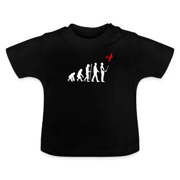 Modellflug Evolution - Baby Bio-T-Shirt mit Rundhals - Schwarz - Vorne