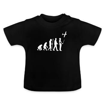 Modellflug Evolution - Baby Bio-T-Shirt mit Rundhals - Schwarz - Vorne