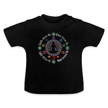 Meditation - Baby Organic T-Shirt with Round Neck - black - Front