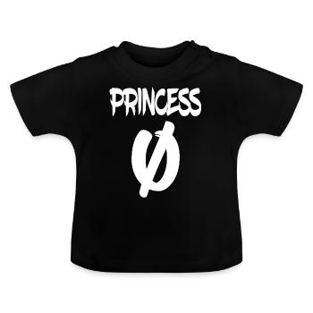 princess daughter niece granddaughter child children sweet - Baby Organic T-Shirt with Round Neck - black - Front