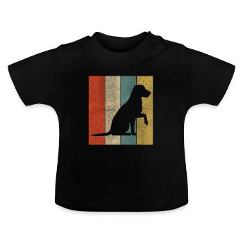 Labrador chien cadeau caresses chiens - T-shirt bio col rond Bébé - noir - Devant