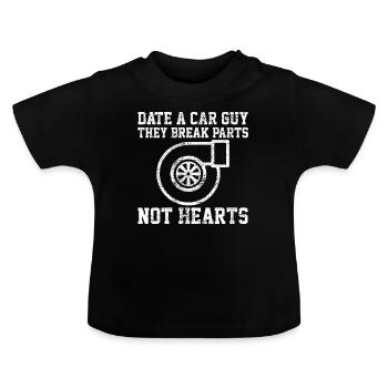 Réglage auto tuner turbo - T-shirt bio col rond Bébé - noir - Devant