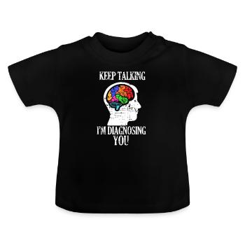 Psychology talks - Baby Organic T-Shirt with Round Neck - black - Front