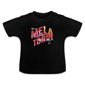Melatonin-Formel - Baby Bio-T-Shirt mit Rundhals - Schwarz - Vorne
