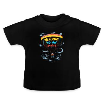 Gleitschirmfliegen Paragleiter - Baby Bio-T-Shirt mit Rundhals - Schwarz - Vorne