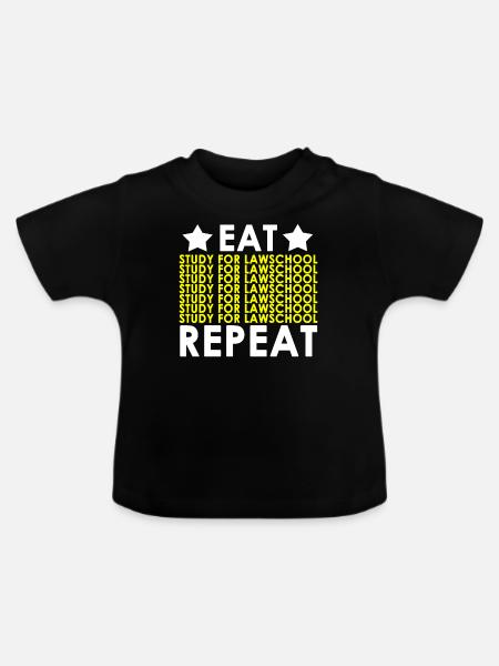 Jura Studium - Baby Bio-T-Shirt mit Rundhals - Schwarz