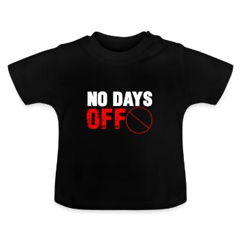 Workaholic gift work job profession - Baby Organic T-Shirt with Round Neck - black - Front