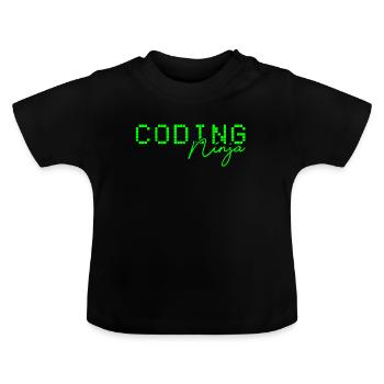 Code Coding Ninja - Baby Bio-T-Shirt mit Rundhals - Schwarz - Vorne
