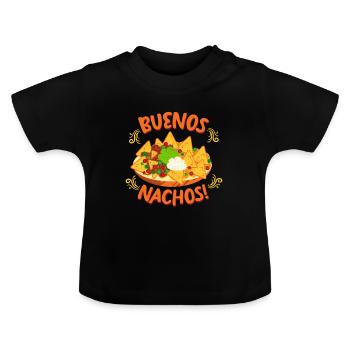 Buenos Nachos Mexico Essen - T-shirt bio col rond Bébé - noir - Devant