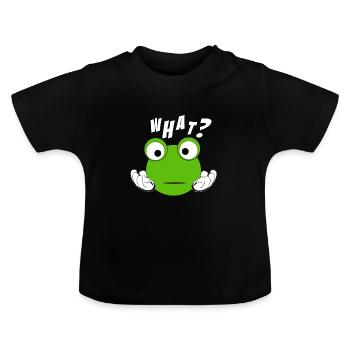 verwirrt Verwirrung Geschenk - Baby Bio-T-Shirt mit Rundhals - Schwarz - Vorne