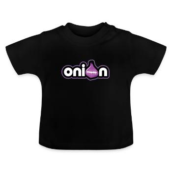 Zwiebel Geschenk scharf lecker weinen - Baby Bio-T-Shirt mit Rundhals - Schwarz - Vorne