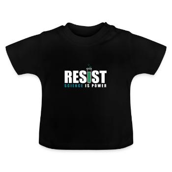 Science cadeau science - T-shirt bio col rond Bébé - noir - Devant