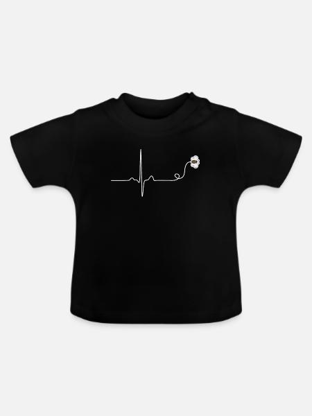 Biene - Baby Bio-T-Shirt mit Rundhals - Schwarz