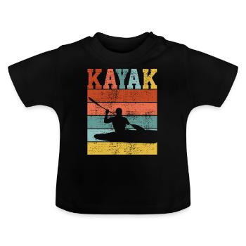 KAYAK KAYAK - T-shirt bio col rond Bébé - noir - Devant