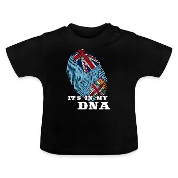 Fidji - C'est dans mon ADN - T-shirt bio col rond Bébé - noir - Devant