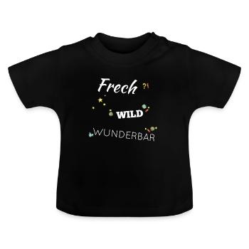 Frech Sauvage femmes Chemise - T-shirt bio col rond Bébé - noir - Devant