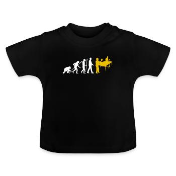 Evolution Table tennis table tennis - Baby Organic T-Shirt with Round Neck - black - Front