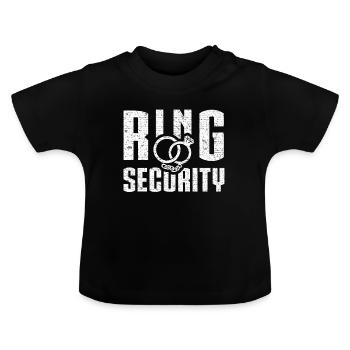 Ring Security Wedding Ring - Baby Bio-T-Shirt mit Rundhals - Schwarz - Vorne